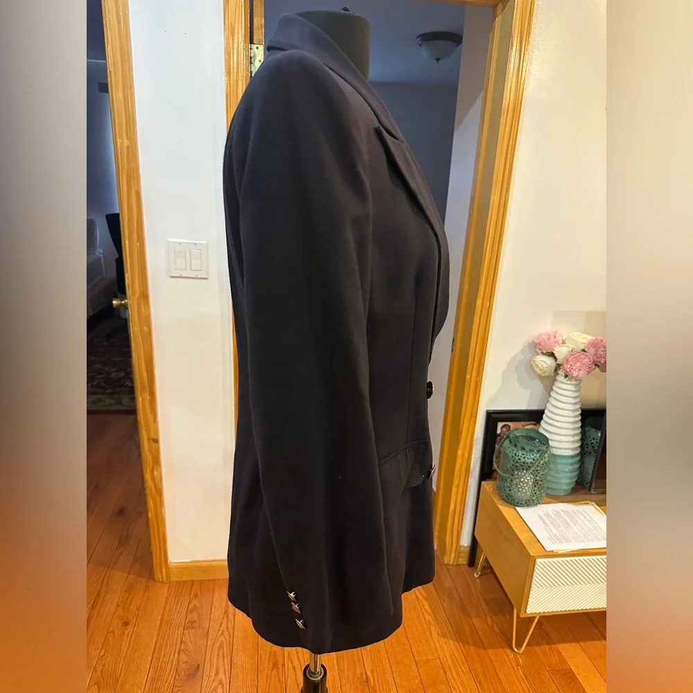 Vintage Ralph Lauren Navy Double-Breasted Wool Blazer Size Medium - Picture 3 of 16